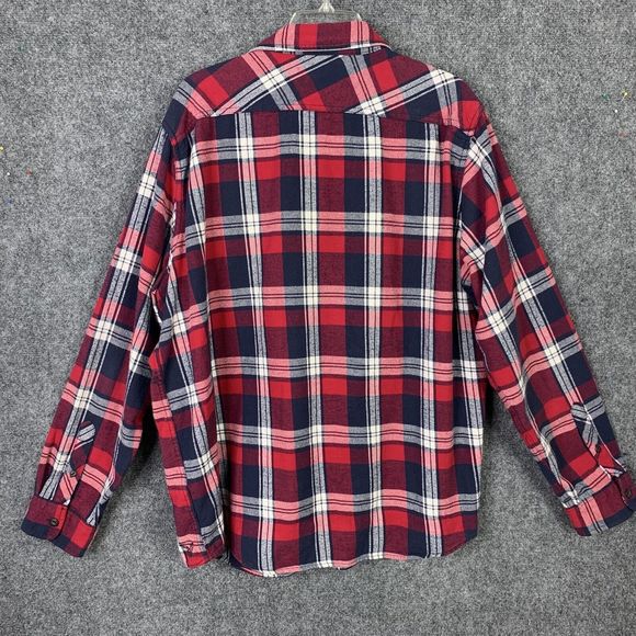 American Eagle Men XXL Athletic Fit Heavy Flannel Shirt  Button Up Warm Cozy - Picture 7 of 14